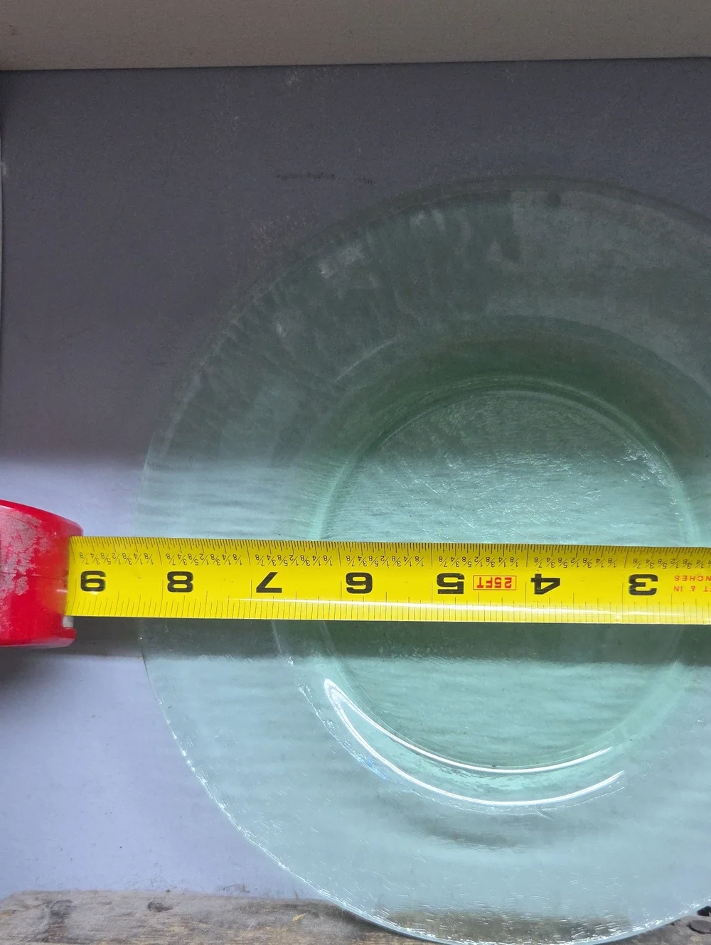 Vintage Green Recycled Glass Plate